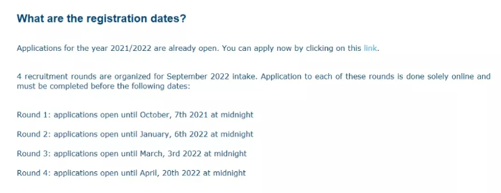 更新了！2022年法国留学各项目申请时间大盘点！